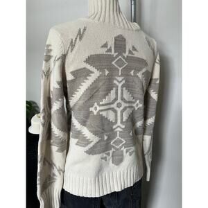 Vintage Ralph Lauren cotton and rabbit hair turtleneck sweater southwestern